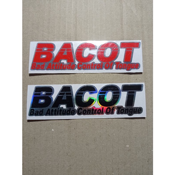 STICKER BACOT 12CM CUTTING