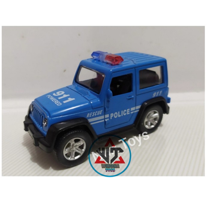 Diecast Mobil Jeep Wrangler Suzuki Katana Off Road Biru