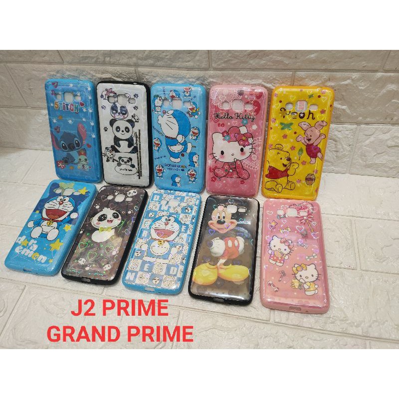 J2 PRIME SOFTCASE animasi KARAKTER 360 + TEMPERED GLASS MOTIF 3D