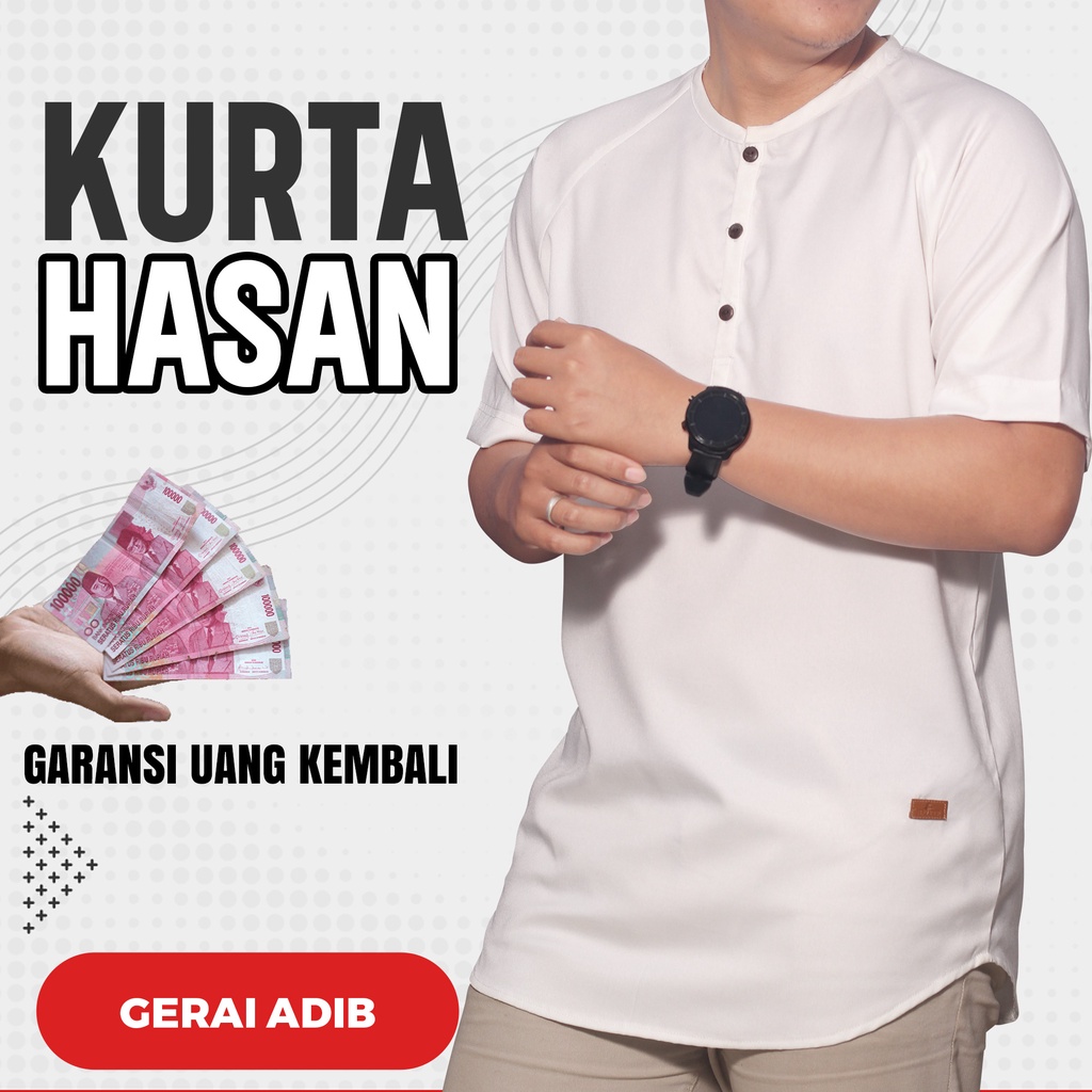 Baju Kurta Pria Cowok koko Premium ikhwan Laki Laki Dewasa Bahan Katun Premium Ukuran Jumbo Besar M 