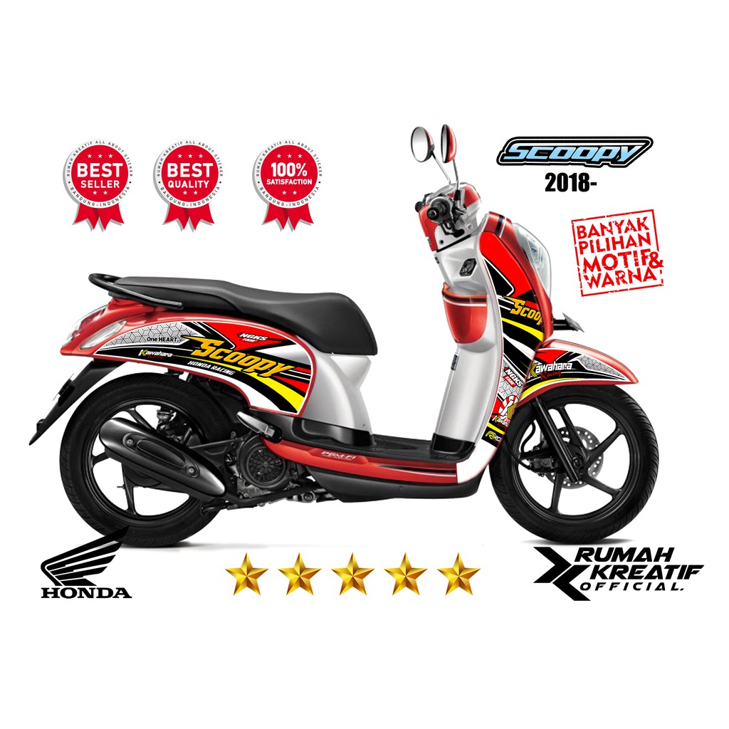 New ScoopyFi (2017-2019) ScoopyFi (2017-2019) STRIPING VARIASI HONDA Thailand Thailook RK-01