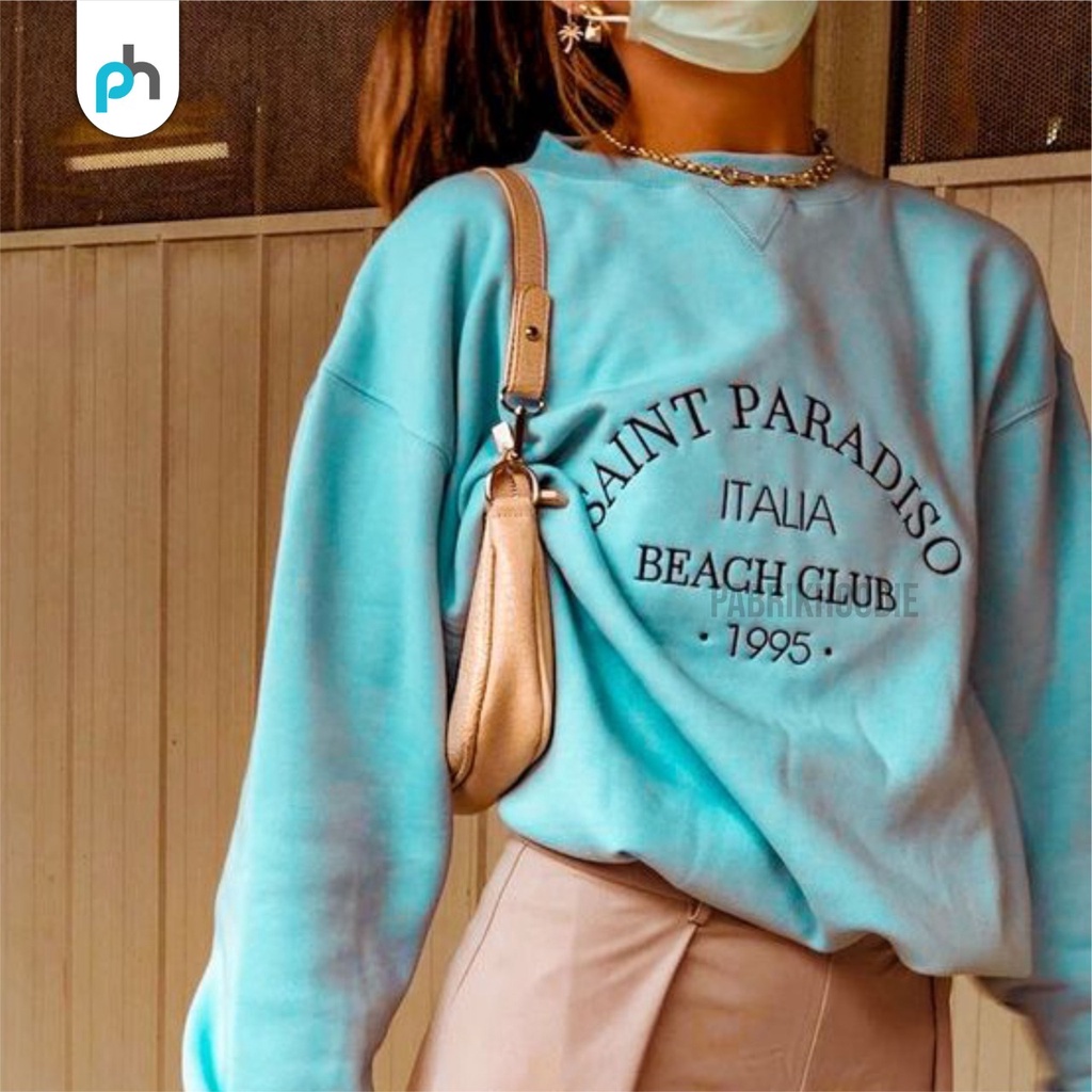 PABRIKHOODIE - JAKET BASIC SWEATER SAINT PARADISO M -XXL (SABLON) {PRIA &amp; WANITA}