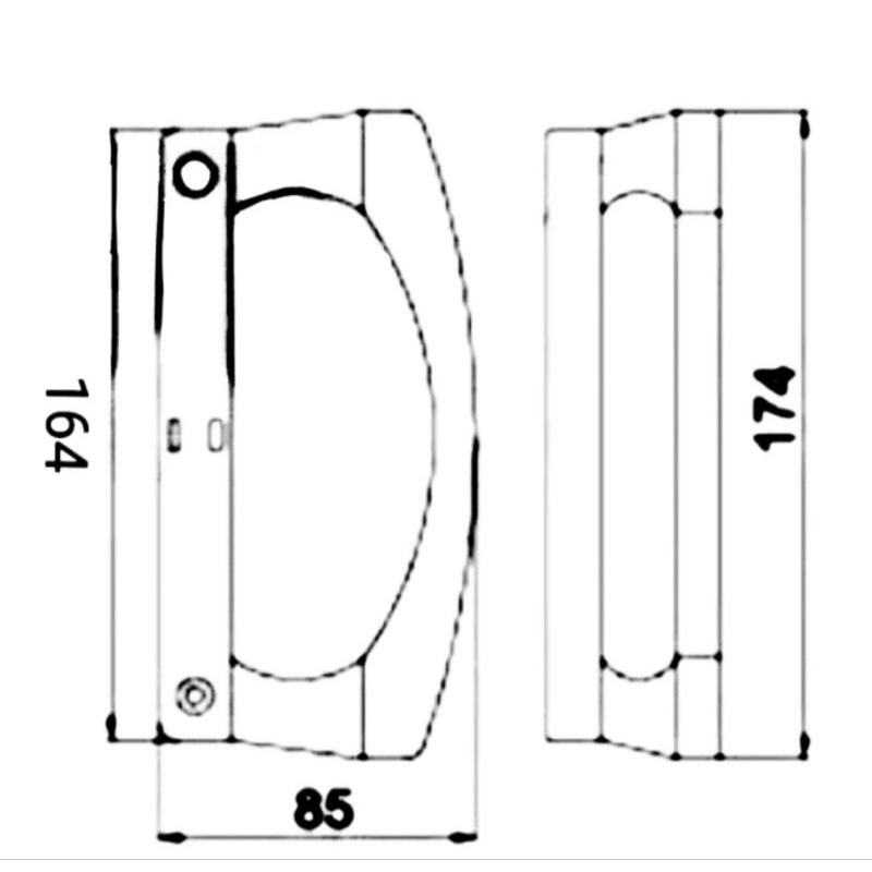 Pull Handle Tarikan Pintu Sliding Geser Aluminium Dekkson DKS XL 80