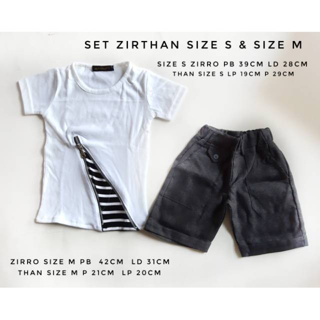 ZIRTHAN SETELAN ZIRRO TEE DAN THAN PANTS/ HEMAT SET ANAK