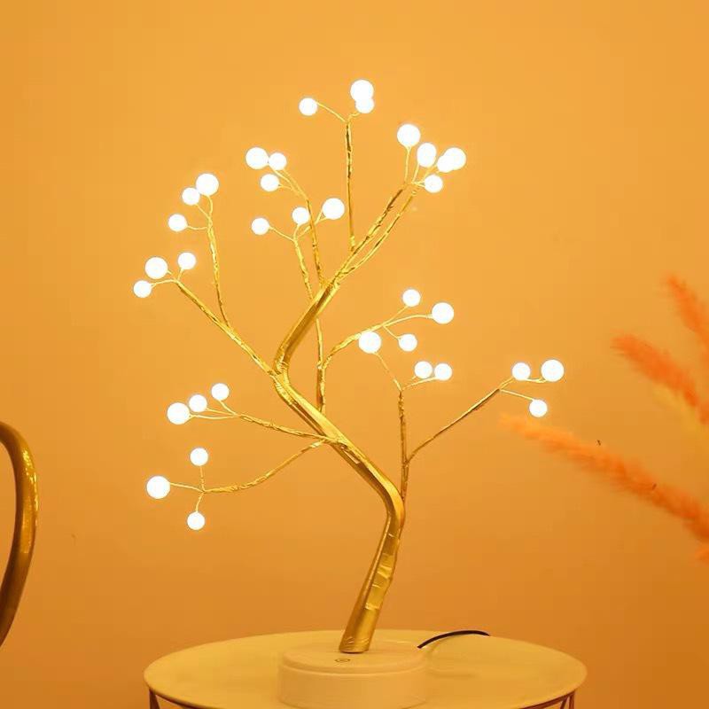 Lampu LED Bentuk Ranting Pohon Bonsai Warna Putih untuk Dekorasi.