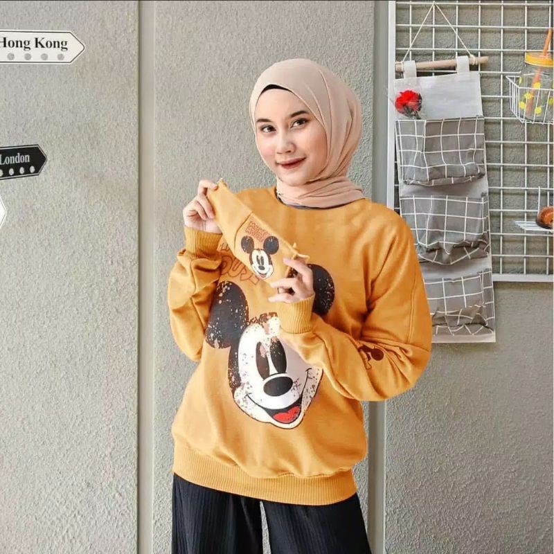 SWEATER MICKEY TEBAL + GRATIS MASKER