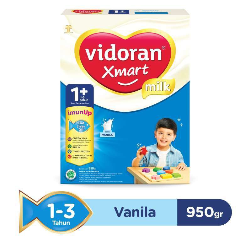

Vidoran Xmart 1+ Nutriplex Vanilla Susu Formula [950 g]