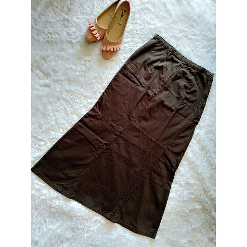 Rok Cargo Panjang Import warna hitam, mocca/kheki, coklat pramuka, army, Abu