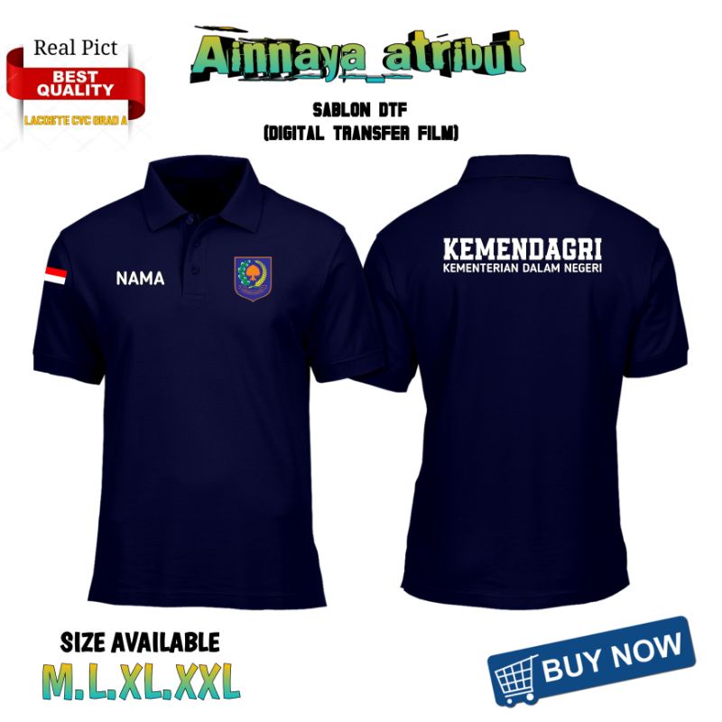 KAOS KERAH KAOS POLO SHIRT KEMENDAGRI
