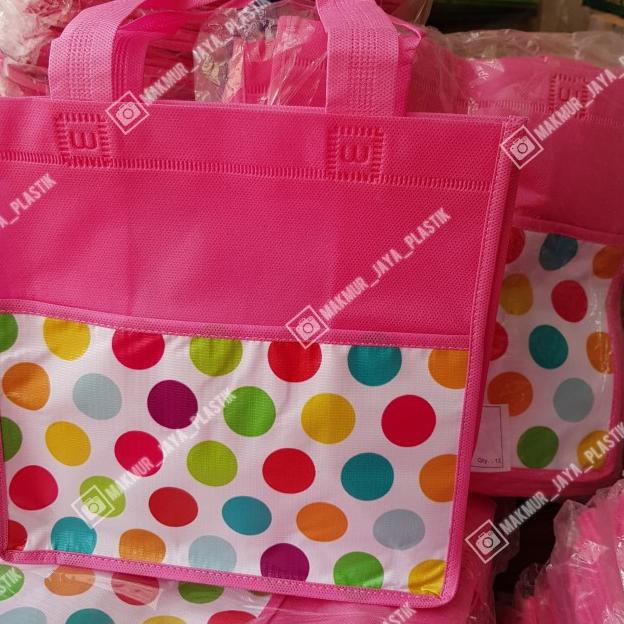 

☇ TAS KAIN GOODIE BAG SOUVENIR KARAKTER ULANG TAHUN BAHAN TEBAL ISI 12 ➴