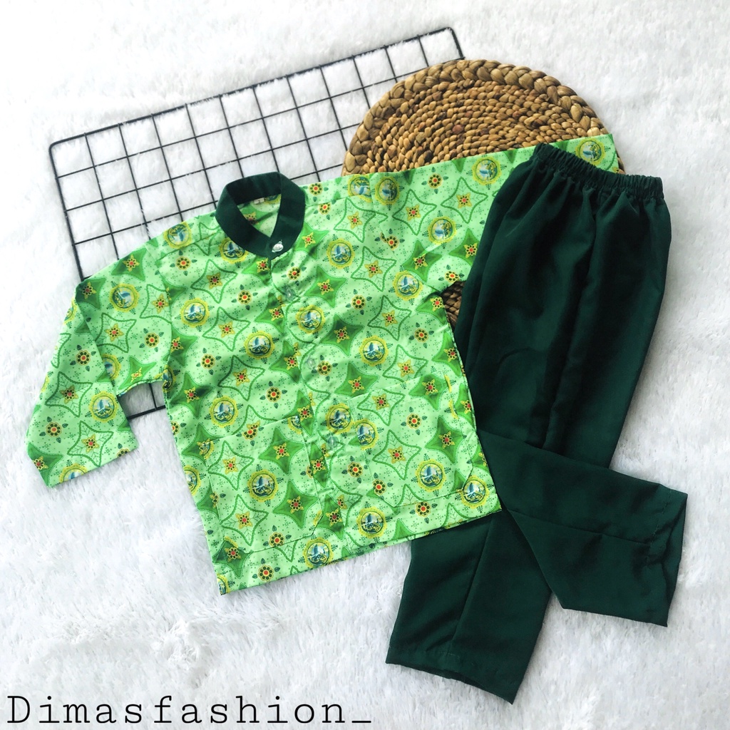 Setelan Baju Koko Anak Batik Madrasah TPQ