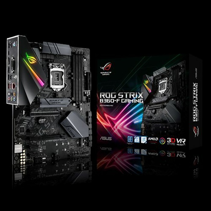 HANYA MENJUAL BERKUALITAS  ASUS Motherboard ROG STRIX B360-F Gaming LGA1151 DDR4 with RGB LED