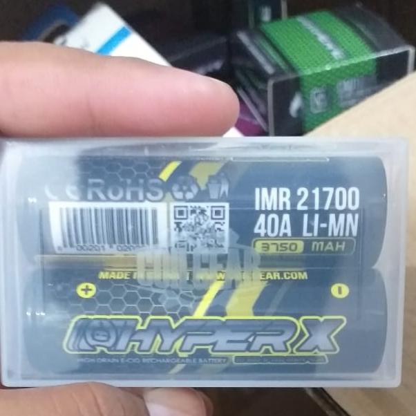 Authentic CoilGear Hyper X 21700 3750mAh 40A Baterai Battery Batre