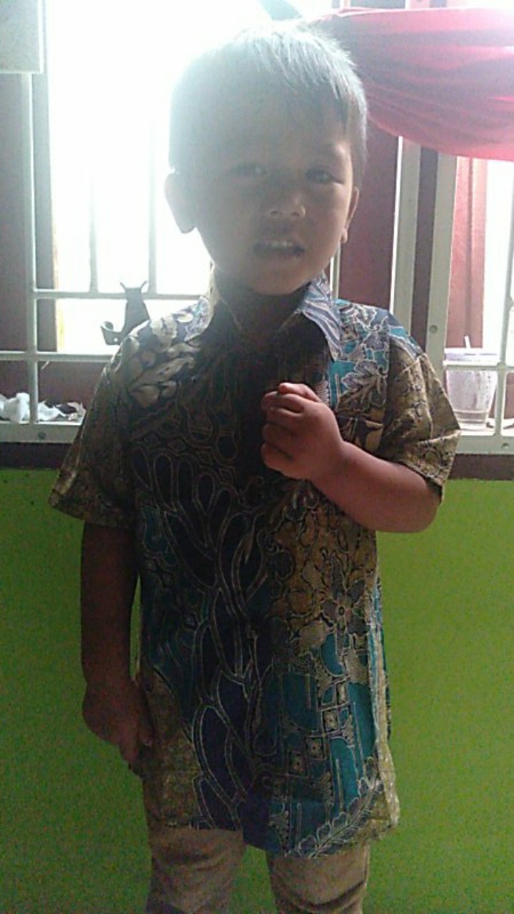 Batik Anak / Hem Anak Pendek Laki Laki Motif Ulir 1-6 Tahunnn