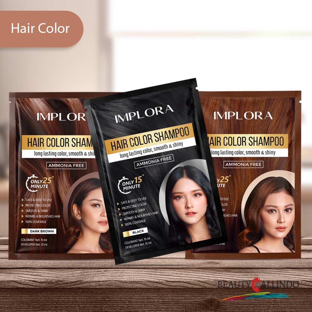 Implora Hair Color Shampoo Pewarna Rambut