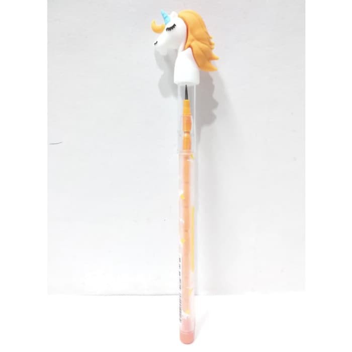 

STOK TERAKHIR Pensil Karakter Unicorn Alat Tulis Lucu Anak Perempuan Orange