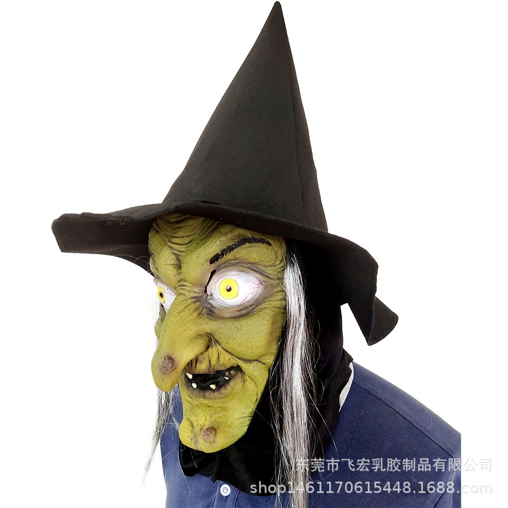 TOL-30 topeng latex karet full head witch penyihir nenek sihir halloween mask