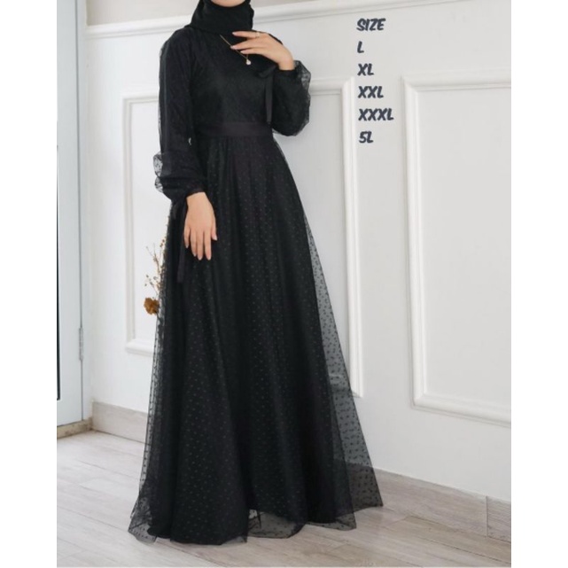GAMIS BRUKAT TILE DOT DRESS TERBARU PESTA OSANA DRESS