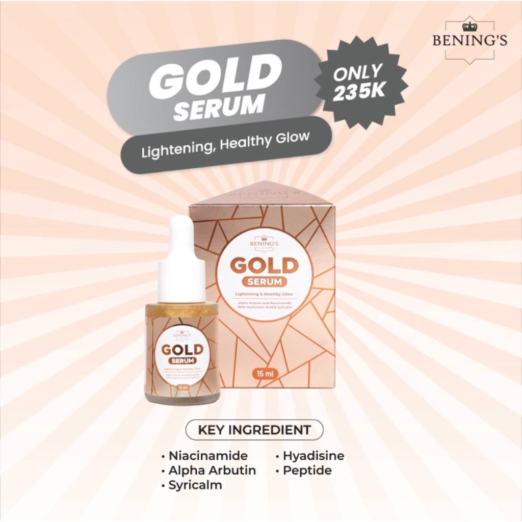 BENINGS GOLD SERUM PENCERAH WAJAH DR OKY PRATAMA / SERUM BENING SKINCARE-8