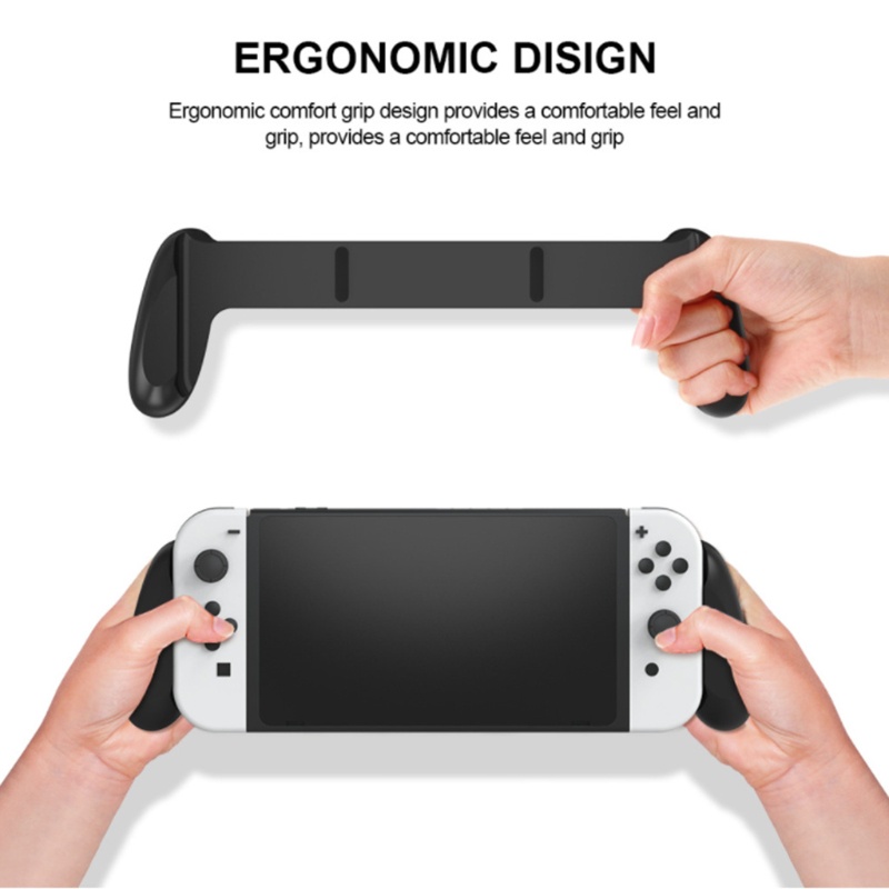 Btsg Replaceable Hand Grip Stand For Switch Model OLED Nyaman Ergonomis Hard ABS Grip Holder Untuk Switch OLED Access