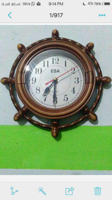 Jam Dinding Esa Tld-35028e Sweep Movement Diameter 25cm Best Seller