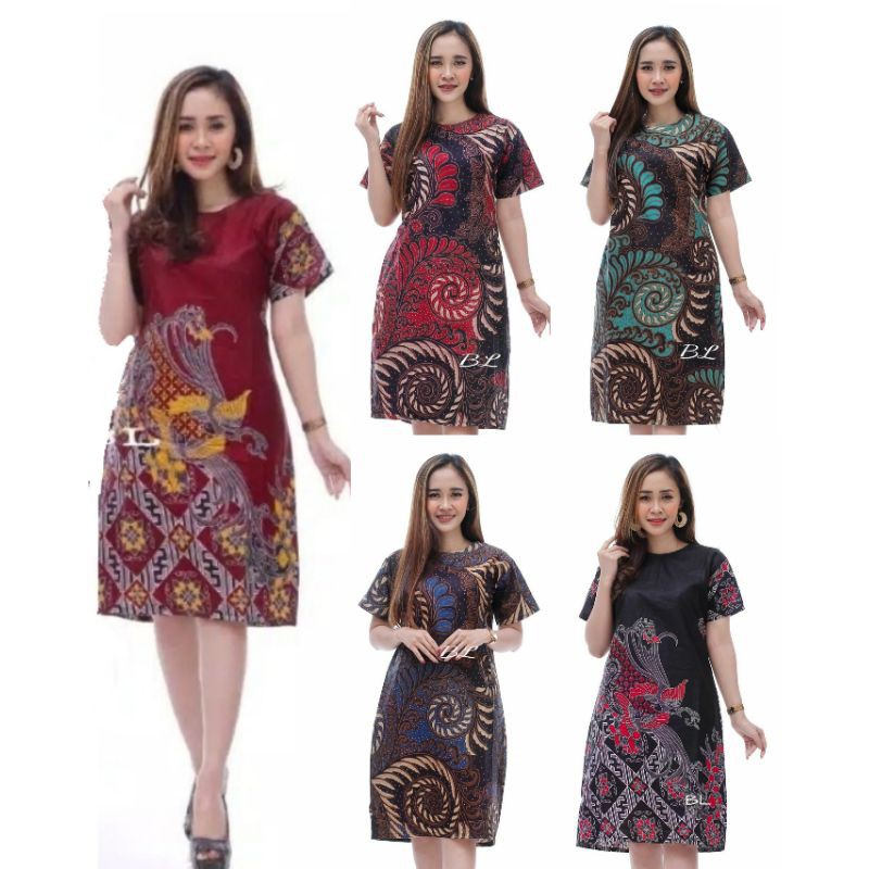 dress batik modern wanita flare murah grosir lace brukat jumbo YUMNA COUPLE