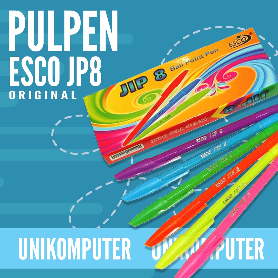 

PULPEN/PENA/PEN/ALAT TULIS ESCO WARNA JIP8 isi 12pcs