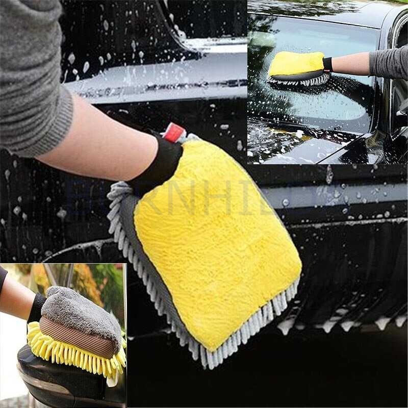 Sarung Tangan Kain Lap Mobil Wool Microfiber Glove mobil motor burnhilda