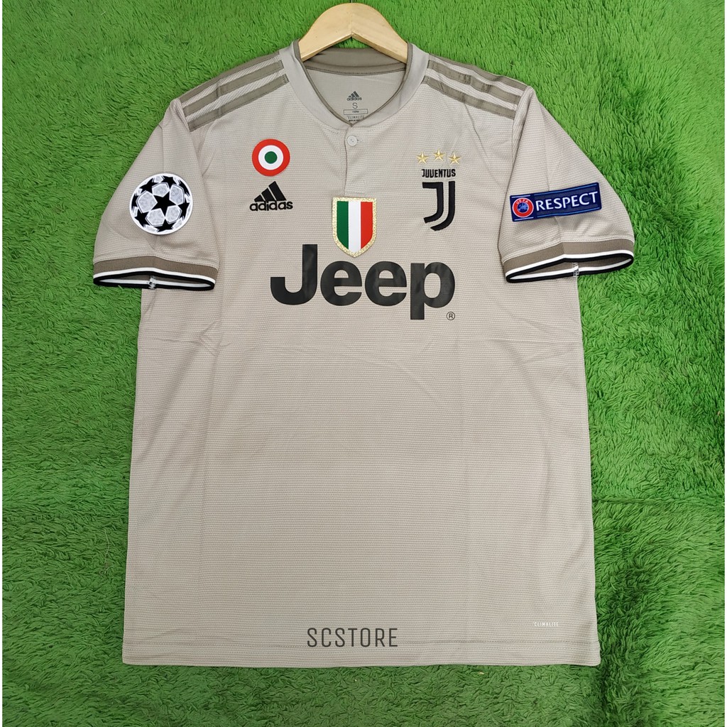 Jersey Juventus Away FULL PATCH UCL 2018/2019 Grade Ori 