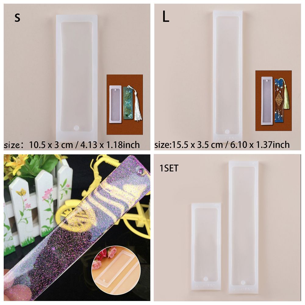 Suyou Cetakan Resin Epoksi Silikon Transparan Bentuk Persegi Panjang Untuk Membuat Perhiasan Diy