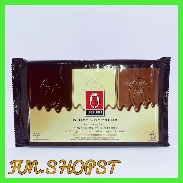 

COKLAT TULIP WHITE CHOCOLATE COMPOUND 1 KG