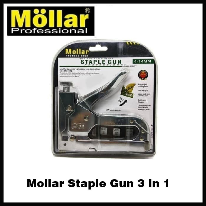 

MOLLAR Staples Gun Tacker 3in1 - Staples Tembak Hekter Jok HEAVY DUTY