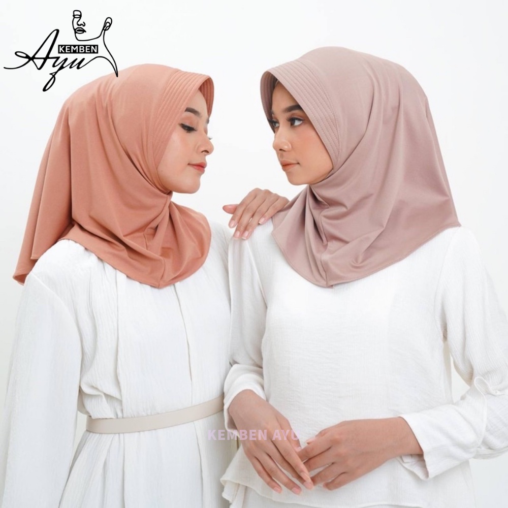Jilbab Hijab Sport Langsungan Jersey Premium Kerudung Olahraga Instan Krudung Jaman Sekarang Bergo Futsal Cewek Polos Sporty Volly Lari Voli Senam Murah Jersy Menutup Nutup Dada Kaos Warna Cream Putih Pink Muda Import Kurung Pet Tebal Seport Olah Raga Pad-7