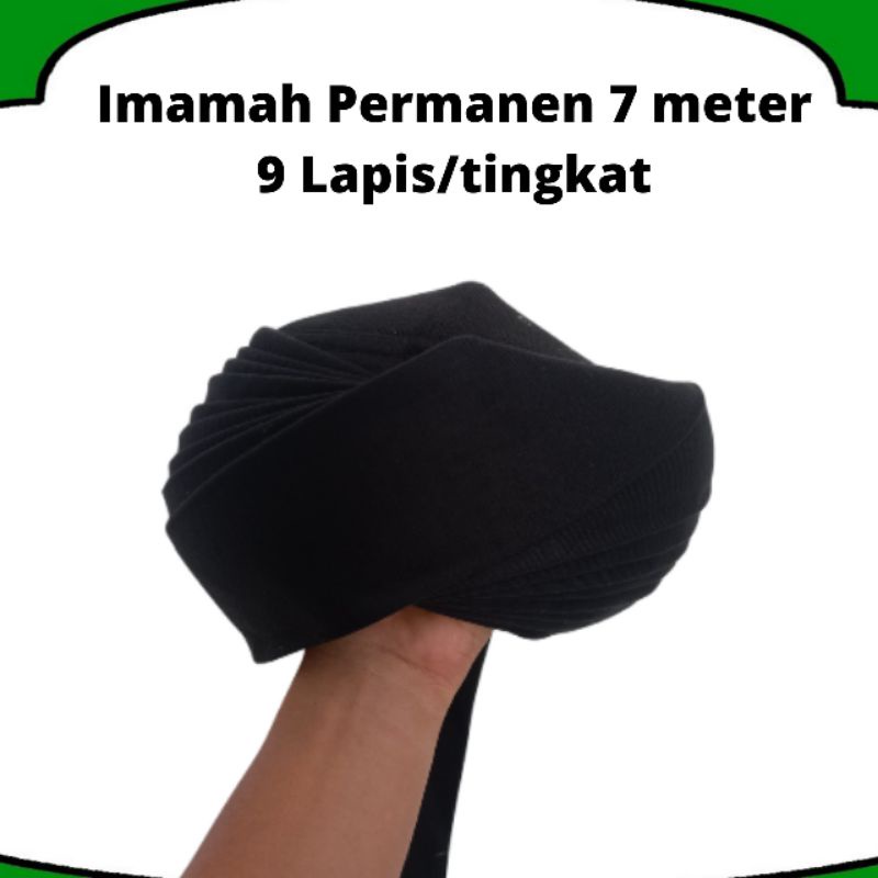 PECI IMAMAH PERMANEN 7 METER POLOS KOPIAH IMAMAH PERMANEN