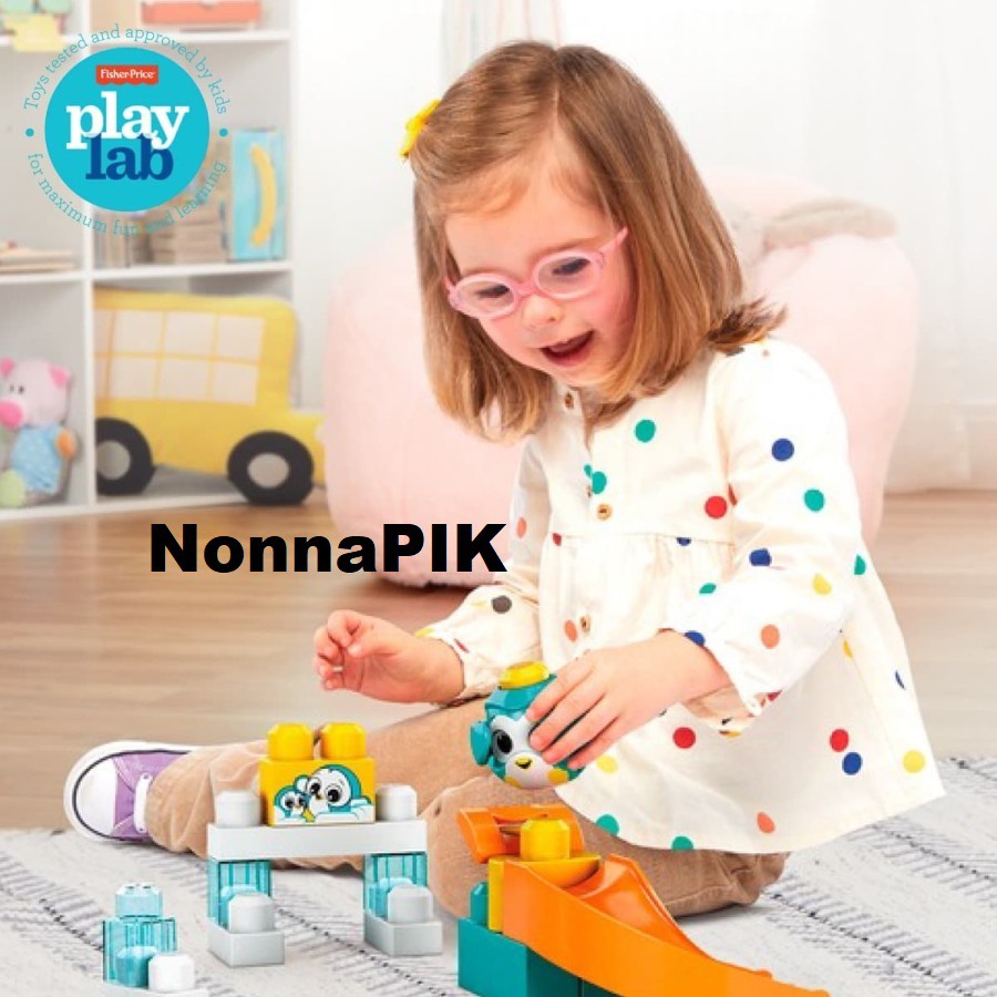 Mega Bloks Peek a Block (Artic Penguin Slide) - Mainan Balok Susun