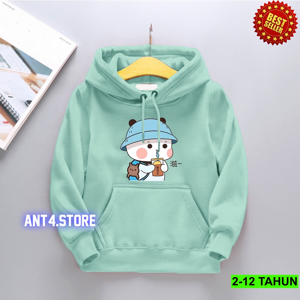 Hoodie PANDA BOBA Anak Perempuan Laki Laki  / Hodie BEST SELLER Anak Usia 2 3 4 5 6 7 8 9 10 11 12 Tahun / Jaket PANDA Anak / Sweater Distro Bisa Cod