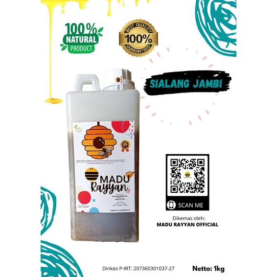 MADU HUTAN SIALANG JAMBI 1kg/madu asli/original/raw honey.