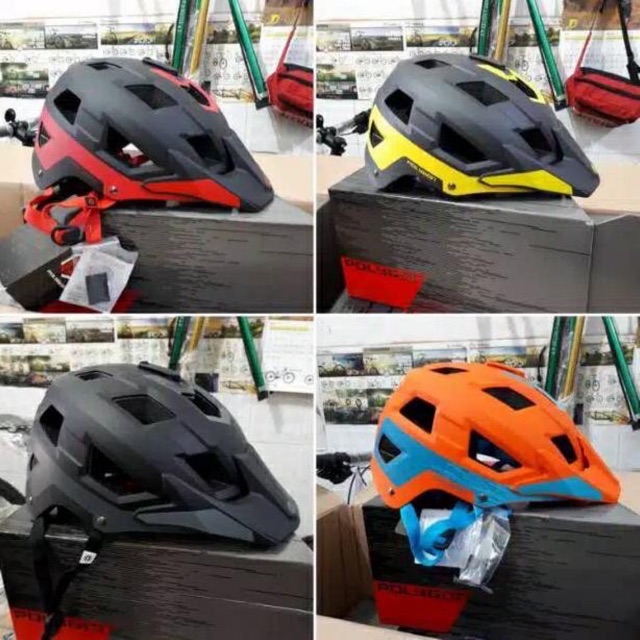 Helm Sepeda POLYGON RAMP STOK TERBARU