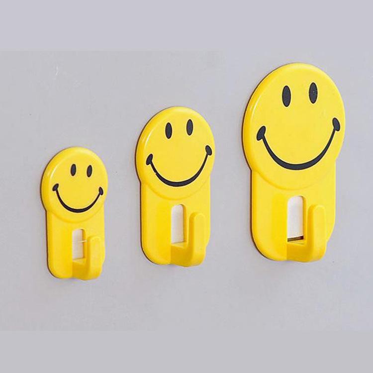 (BOW) Gantungan Hook Motif Smiley 1 Set isi 3 Pcs Dinding Baju Dapur Hook Wall