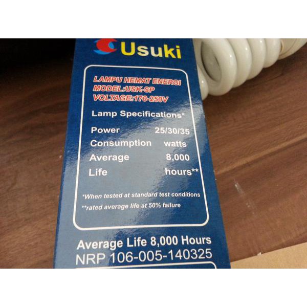 Lampu Spiral / Ulir / Tornado Merk Usuki 25w / 30w / 35w