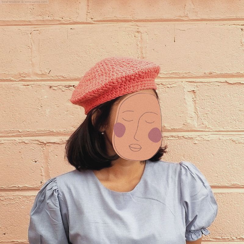 TOPI BARET RAJUT | CROCHET BERET HAT