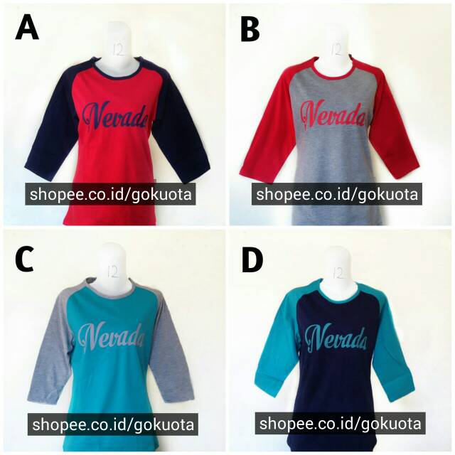 GROSIR NEVADA CEWEK | KAOS CEWEK LENGAN 7/8