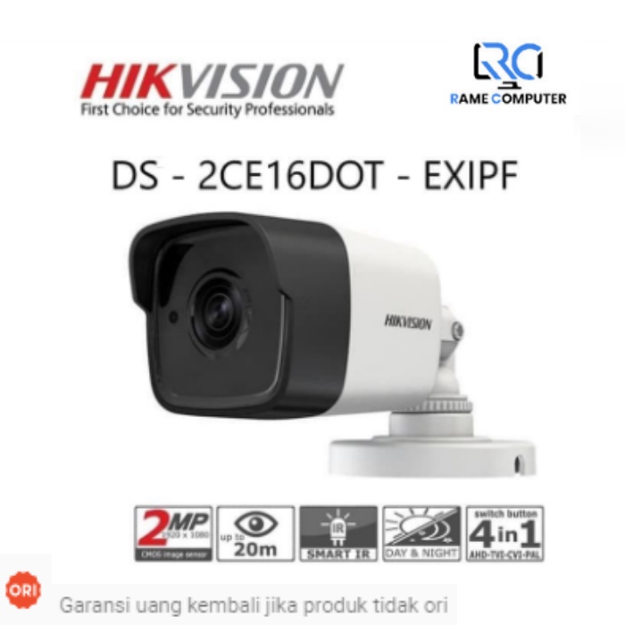 Kamera 2CE16D0T-EXIPF Hikvision Turbo HD 2MP 1080p Outdoor 4in1 16D0T