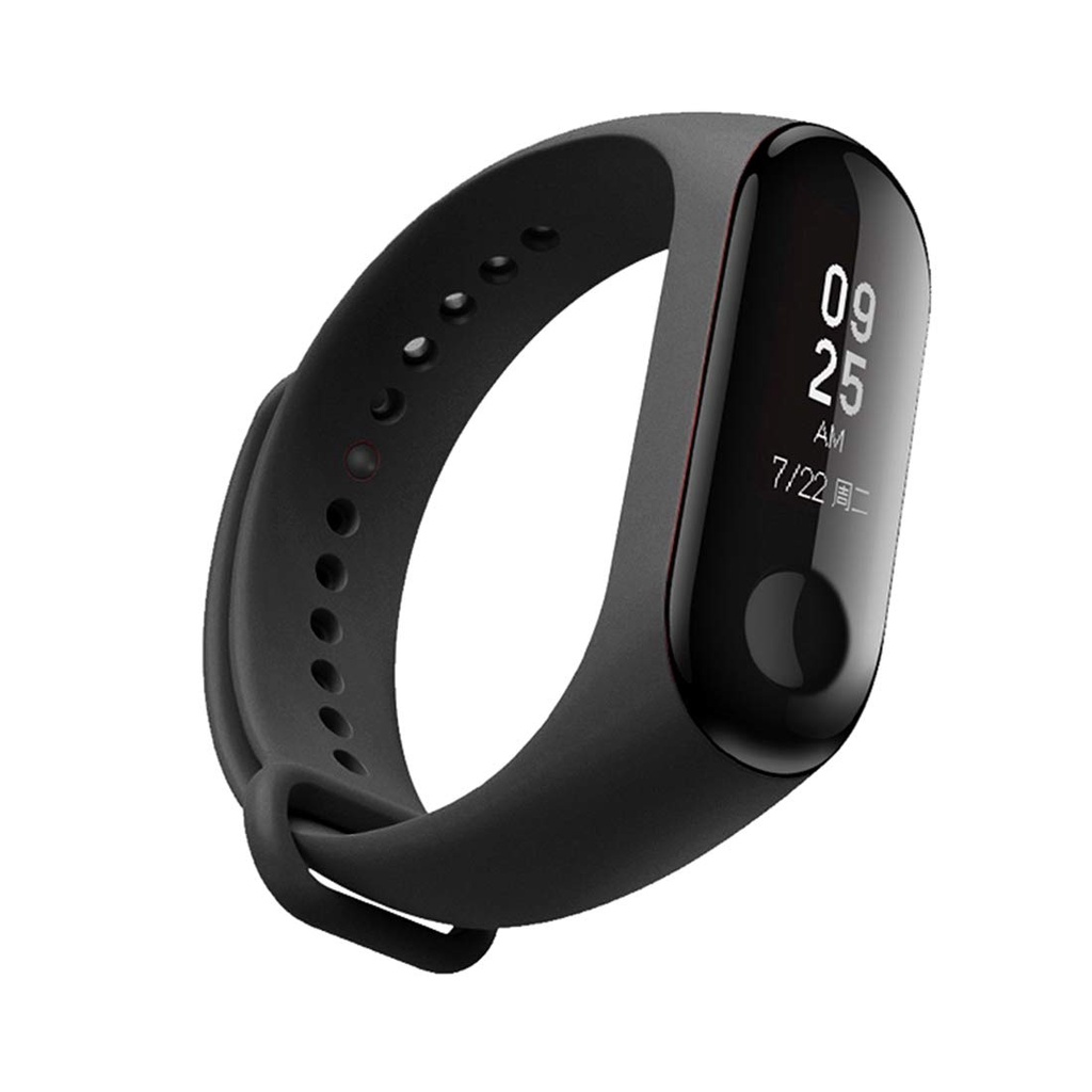 Tali Jam Sports Silicone Wristband Strap for Xiaomi Mi Band 3/4 - Wine Red