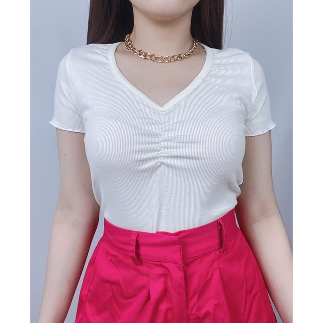 Syca knit rib top / Atasan rib premium Wanita