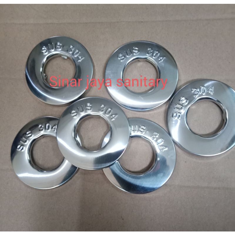 Ring penutup kran tembok stainless sus 304 / Penutup dinding kran / Ring kran