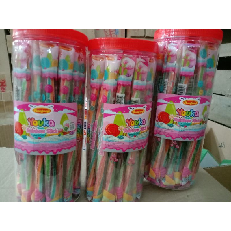 

Ranjani youka rainbow stick candy isi 30 harga 28500
