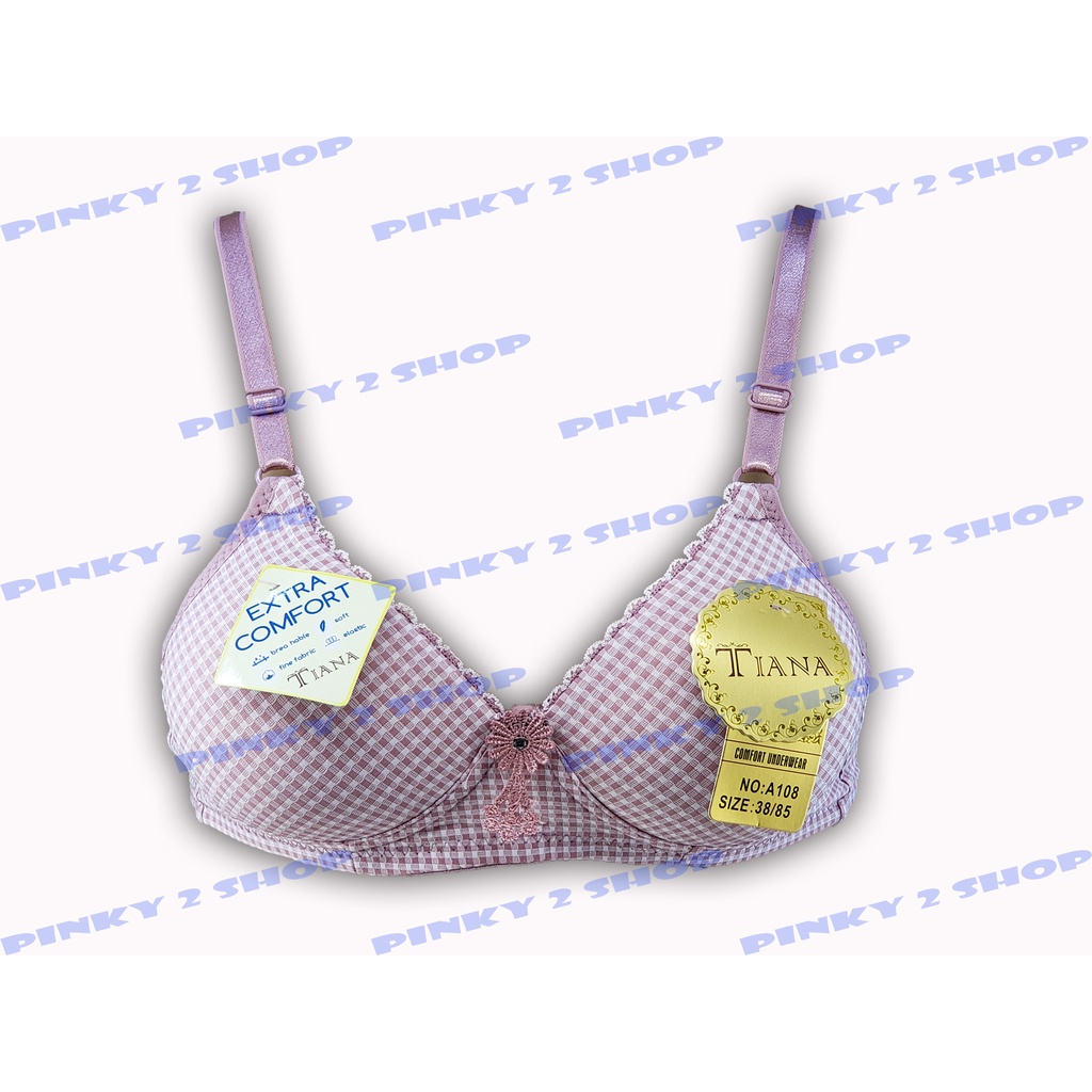 BRA BH BUSA TIPIS FULL MOTIF KOTAK-KOTAK SIZE 34-40 KAIT 2