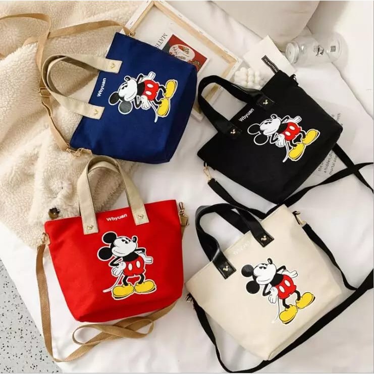 Tas Tote Bag MICKEY MOUSE Terbaru Bahan Tebal / Tas Tote Bag Wanita / Tas Wanita