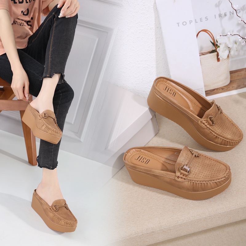 JISO RYONA  ZEN-285 Sandal Wedges Wanita 5cm Import